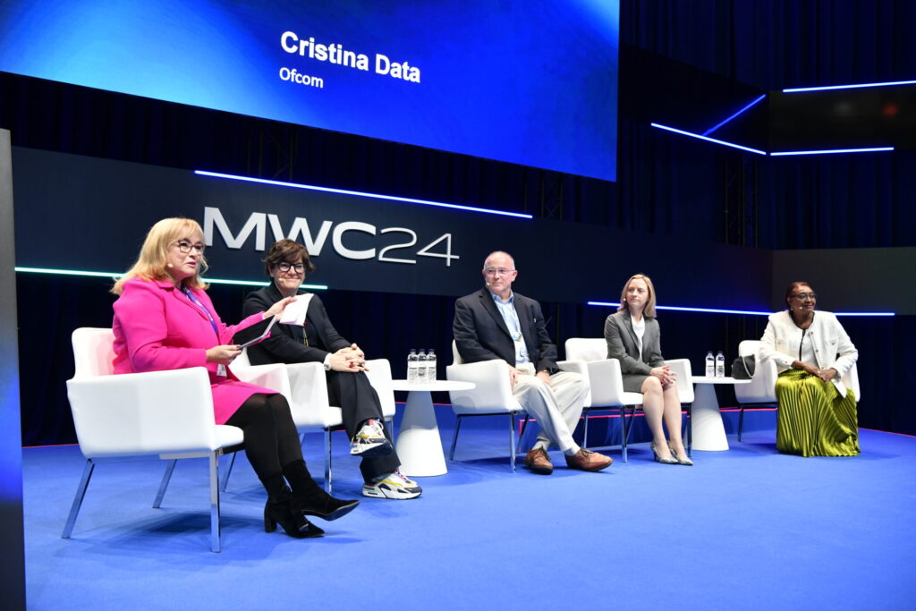 CEO and Co-founder Doug Kirkpatrick sitting on the MWC Barcelona spectrum panel