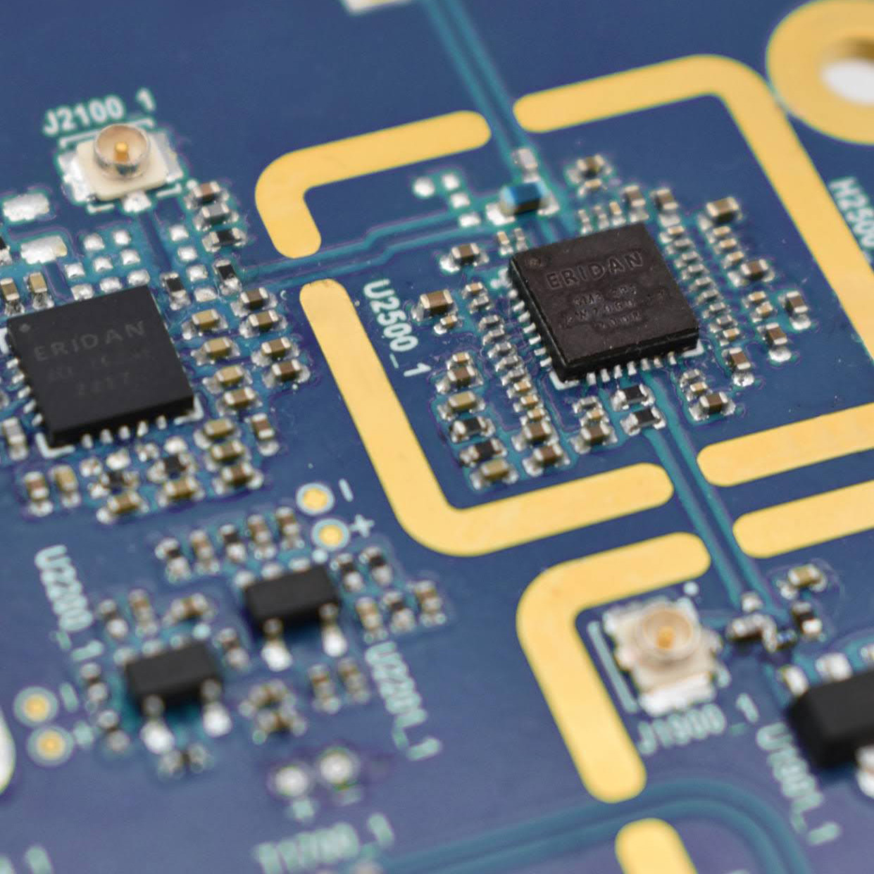 Eridan chip set. Every Eridan radio transmits an Ultra-Clean Signal™ with exceptionally low distortion, achieving an Error Vector Magnitude (EVM) as low as 0.4%.